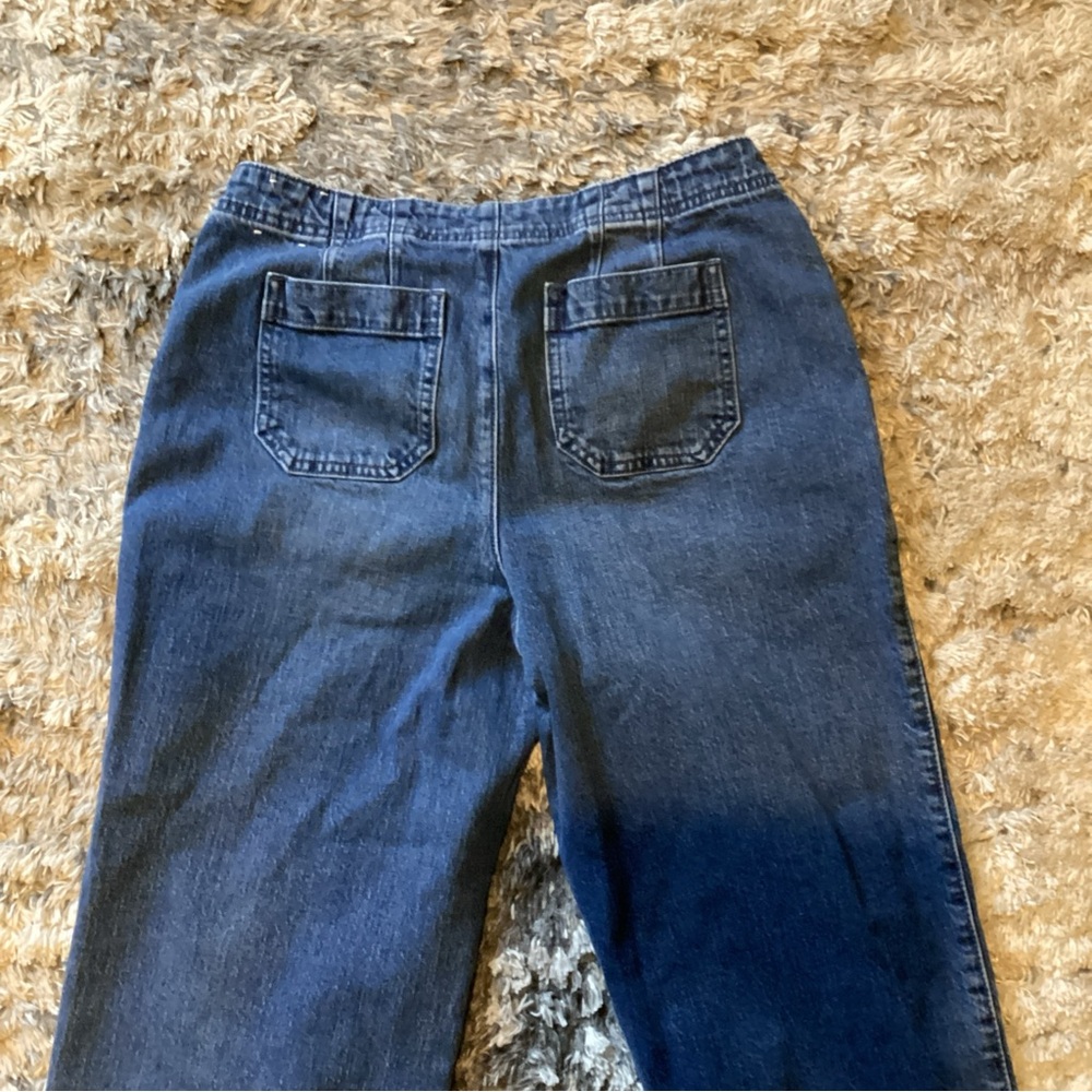 TALBOTS Wide Leg Crop Jeans Medium Wash Women’s 8P - Picture 7 of 8